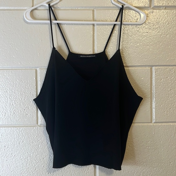 Brandy Melville | Black V-Neck Sleeveless Tank Top | One Size - Picture 3 of 8